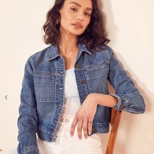 Reformation Aster Denim Jacket in Flores M EUC